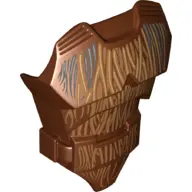 Reddish Brown Large Figure Torso with SW Dark Bluish Gray Roots and Medium Nougat Fur Pattern