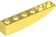 Bright Light Yellow Slope, Curved 6 x 1 Inverted