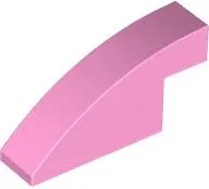 Bright Pink Slope, Curved 4 x 1 x 1 2/3