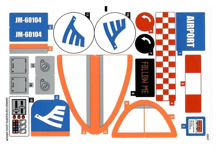 Sticker Sheet for Set 60104 - International Version - (24549/6133216)