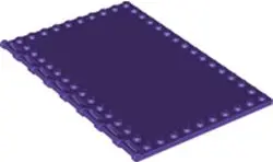 Dark Purple Tile, Modified 10 x 16 with Studs on Edges and Bar Handles
