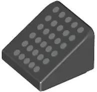 Black Slope 30 1 x 1 x 2/3 with 30 Silver Dots Pattern