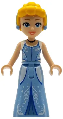 Cinderella - Bright Light Blue and Metallic Light Blue Dress, Bright Light Orange Hair