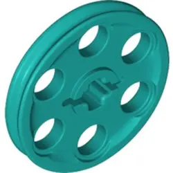 Dark Turquoise Technic Wedge Belt Wheel (Pulley)