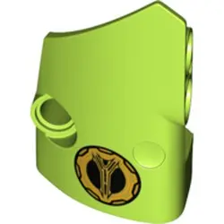 Lime Technic, Panel Fairing # 1 Small Smooth Short, Side A with Lamborghini Fuel Cap Pattern
