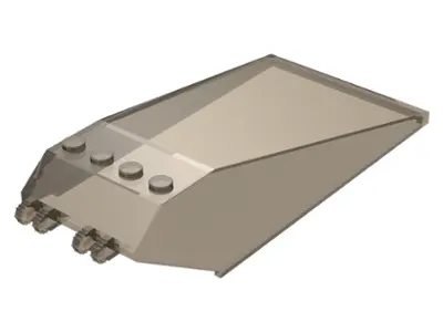 Trans-Brown Windscreen 12 x 6 x 2 with Locking Dual 2 Fingers Hinge