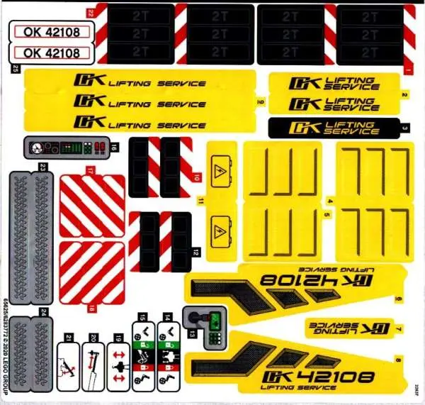Sticker Sheet for Set 42108 - (65625/6283772)