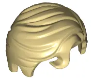 Tan Minifigure, Hair Swept Right with Front Curl