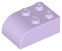 Lavender Slope, Curved 3 x 2 with 4 Studs
