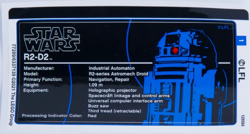 Sticker Sheet for Set 75308 - (77289/6337139)