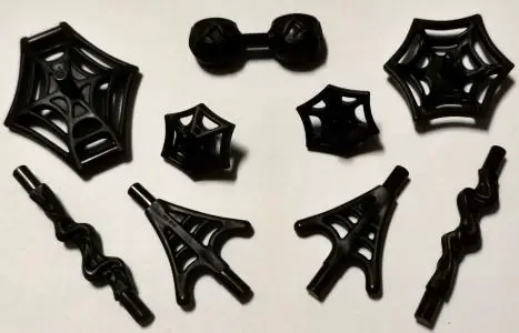 Black Minifigure, Weapon Pack Spider-Man Web Effects, 9 in Bag (Multipack)