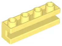 Bright Light Yellow Brick, Modified 1 x 4 with Channel