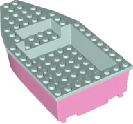 Bright Pink Boat, Hull Unitary 16 x 8 with Light Aqua Top (28533 / 28535)