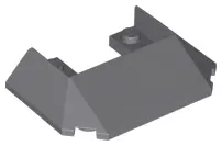 Dark Bluish Gray Wedge 6 x 4 Cutout (Train Roof) with 5 Large Bottom Tubes