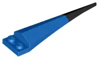Blue Plate, Modified 1 x 2 with Angular Extension with Molded Flexible Rubber Black Tip Pattern