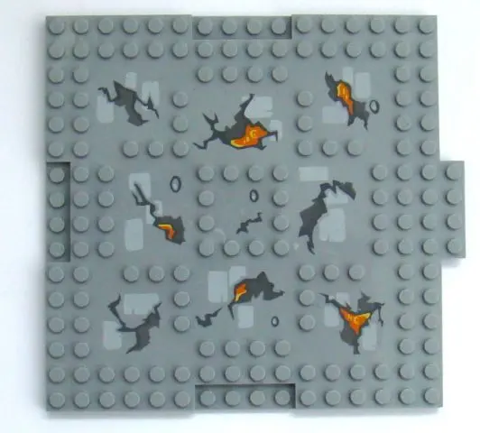Light Bluish Gray Brick, Modified 16 x 16 x 2/3 with 1 x 4 Indentations and 1 x 4 Plate with Cracks 