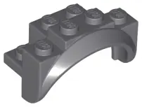 Dark Bluish Gray Vehicle, Mudguard 4 x 2 1/2 x 2 with Arch Round, Solid Studs, and Rounded Legs