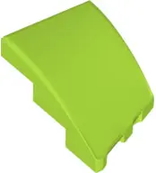 Lime Wedge 3 x 2 Left No Studs