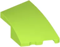 Lime Wedge 3 x 2 Right No Studs