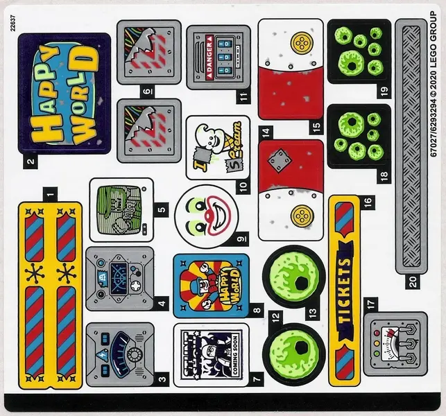 Sticker Sheet for Set 70432 - (67027/6293294)