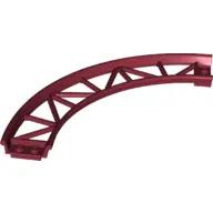 Dark Red Train, Track Roller Coaster Curve, 90 degrees