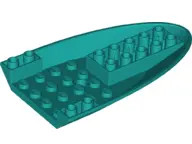 Dark Turquoise Aircraft Fuselage Forward Bottom Curved 6 x 10 with 3 Holes