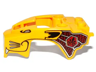 Bright Light Orange Flywheel Fairing Lion Shape with Gold and Dark Red Pattern