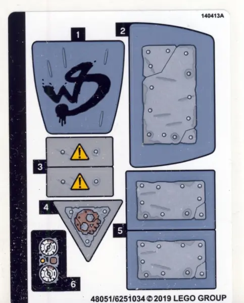 Sticker Sheet for Set 70829 - (48051/6251034)