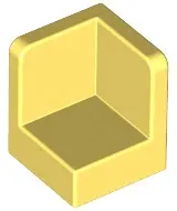 Bright Light Yellow Panel 1 x 1 x 1 Corner