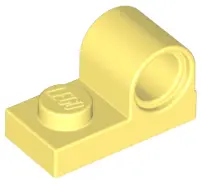 Bright Light Yellow Plate, Modified 1 x 2 with Pin Hole on Top