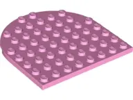Bright Pink Plate, Round 8 x 8 Rounded End