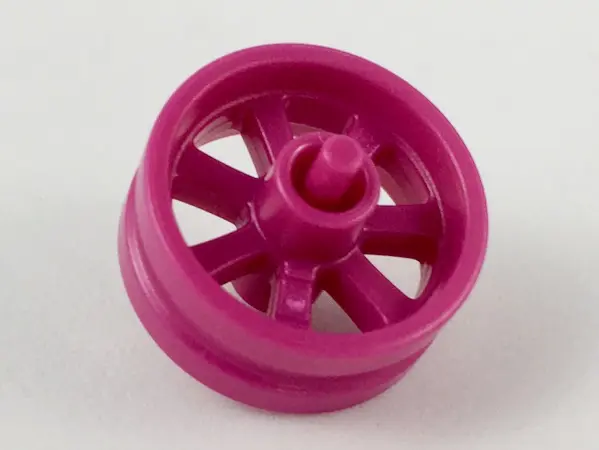 Magenta Wheel 15mm D. x 6mm City Motorcycle