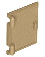 Dark Tan Shutter for Window 1 x 2 x 3 with Hinges and Handle