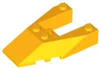 Bright Light Orange Wedge 6 x 4 Cutout with Stud Notches
