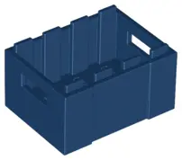Dark Blue Container, Crate 3 x 4 x 1 2/3 with Handholds