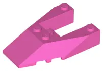 Dark Pink Wedge 6 x 4 Cutout with Stud Notches