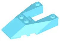 Medium Azure Wedge 6 x 4 Cutout with Stud Notches
