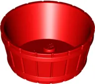 Red Container, Barrel Half Large with Axle Hole
