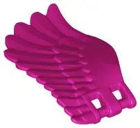 Magenta Wing 4 x 7 Left with Feathers and Bar Handles