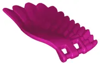 Magenta Wing 4 x 7 Right with Feathers and Bar Handles