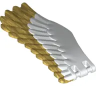 White Eagle Wing - Left with Gold Feathers Pattern