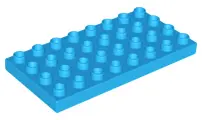 Dark Azure Duplo, Plate 4 x 8
