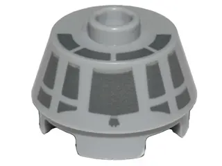 Light Bluish Gray Cone 2 x 2 Truncated with Dark Bluish Gray Millennium Falcon Cockpit on Top and Si