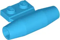 Dark Azure Engine, Smooth Small, 1 x 2 Side Plate with Axle Holders and Slot