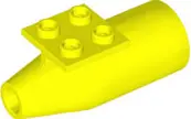Neon Yellow Engine, Smooth Large, 2 x 2 Thin Top Plate