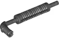 Pearl Dark Gray Vehicle, Exhaust Pipe with Technic Pin, Flat End with Squared Pin Hole