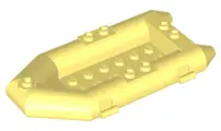 Bright Light Yellow Boat, Rubber Raft, Small
