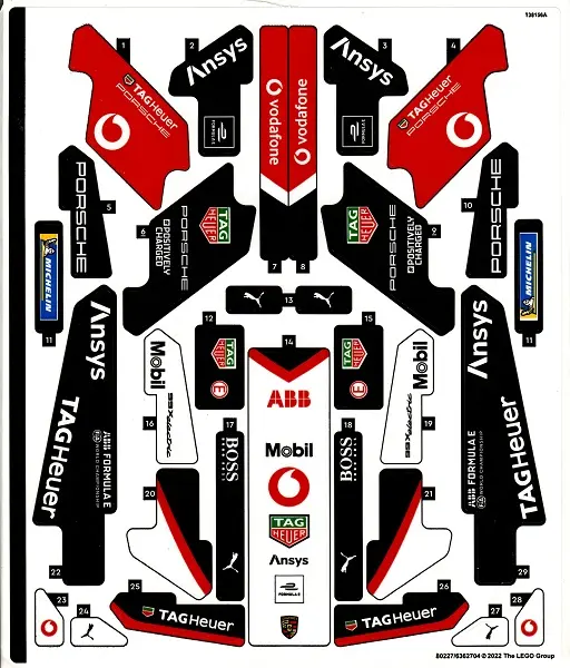 Sticker Sheet for Set 42137 - (80227/6362704)