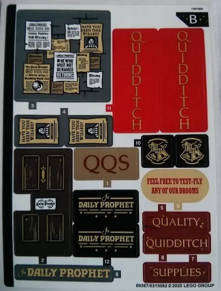 Sticker Sheet for Set 75978, Sheet 2 - (69367/6315082)