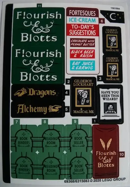 Sticker Sheet for Set 75978, Sheet 3 - (69368/6315083)